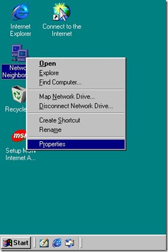 Windows 98 Computer. In Windows 98
