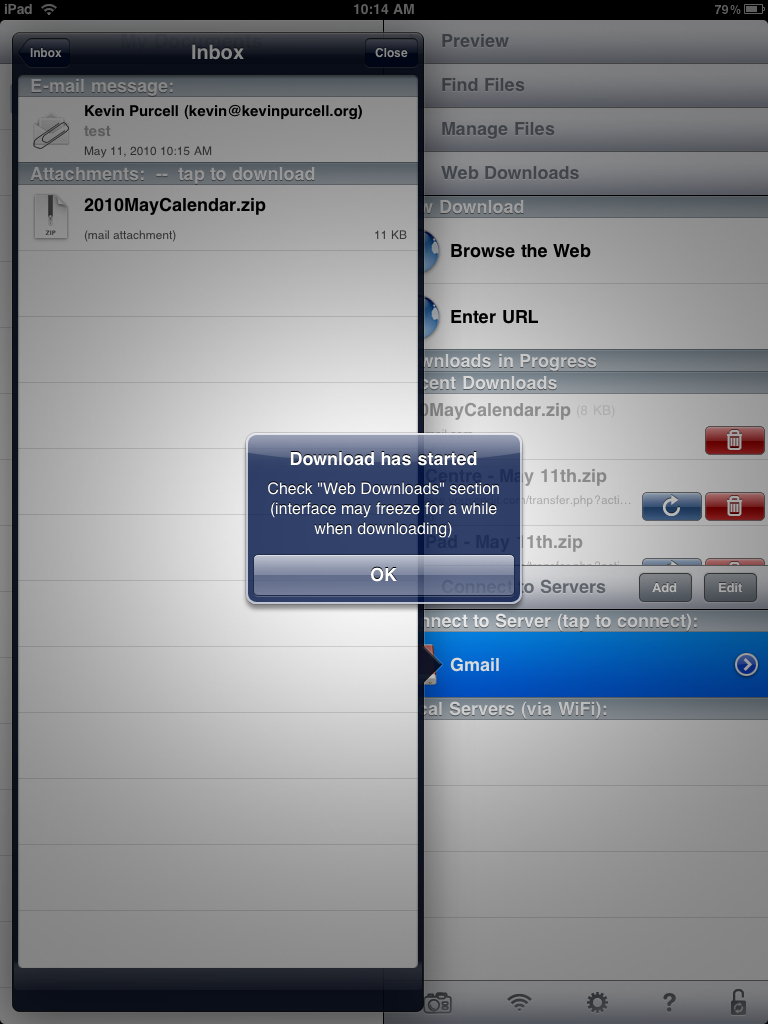 download zip files on ipad