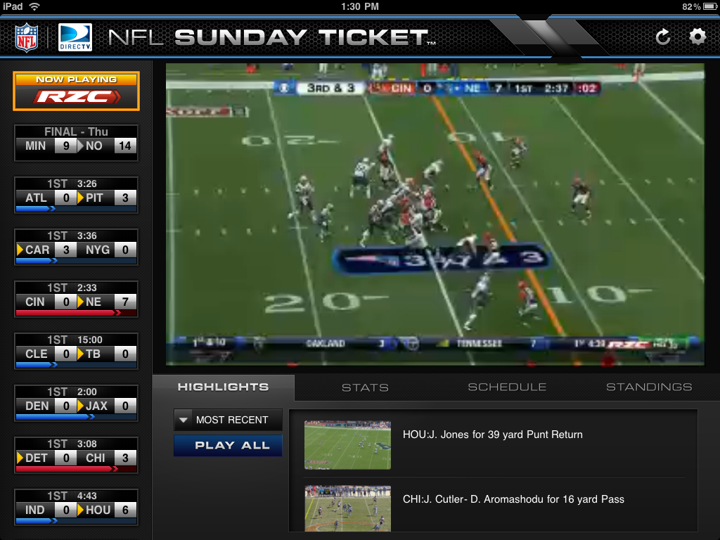 NFL Sunday Ticket: iPad App of the Week