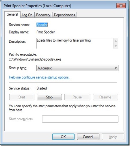 Printer Spooler Service