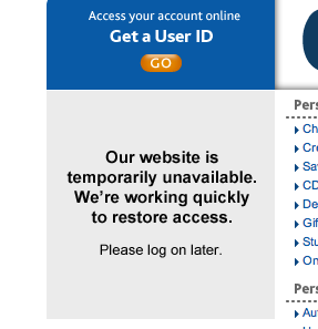 Chase Web site down