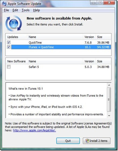 apple itunes download 64 and 32 bit both same computer