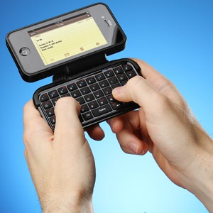 iPhone Case with Flip Out Keyboard ThinkGeek Aiming at Blackberry