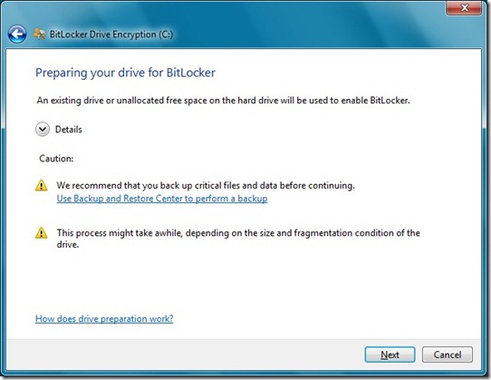 Bitlocker setup 2