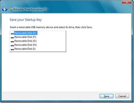 Bitlocker setup C