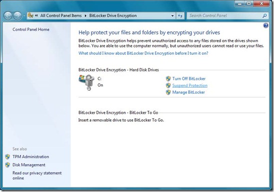 Suspend Bitlocker 2