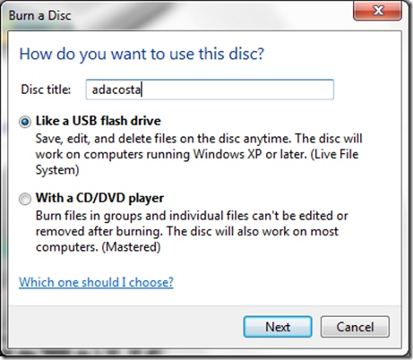 How to burn a CD or DVD in Windows 7 for Backing Up Music CDs and