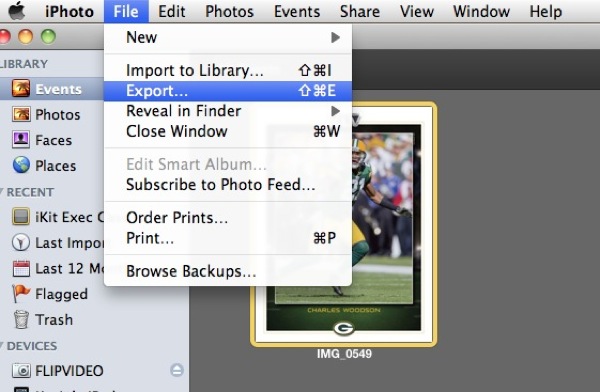 exporting an album in iphoto 9.6.1