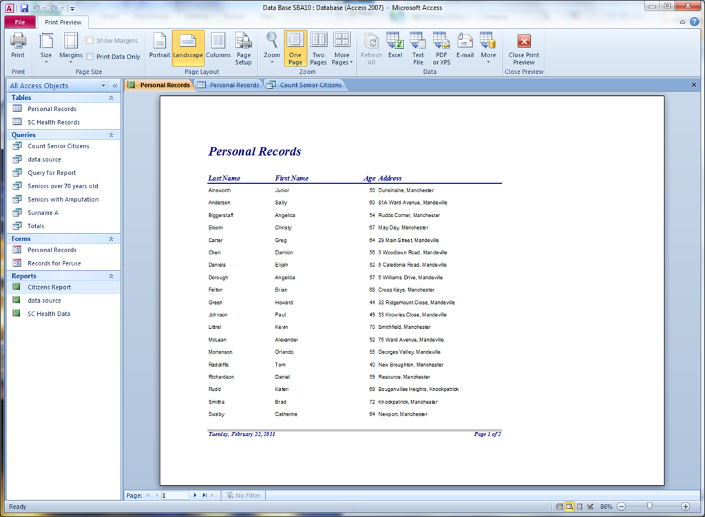 examples of features within microsoft office programs