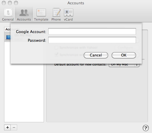 using gmail with mac mail address book