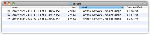 Mac Screenshot Files