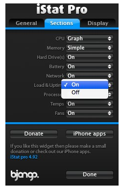 iStat Pro Settings Pane