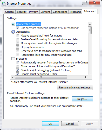 reinstall internet explorer 9 on windows 7