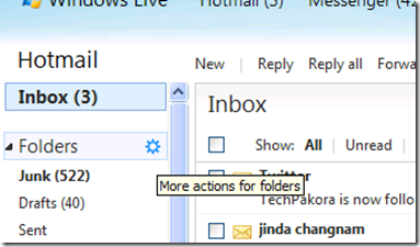 how to clean inbox folder in hotmail