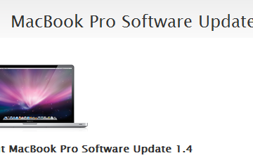 MacBook Pro Software Update 1.4