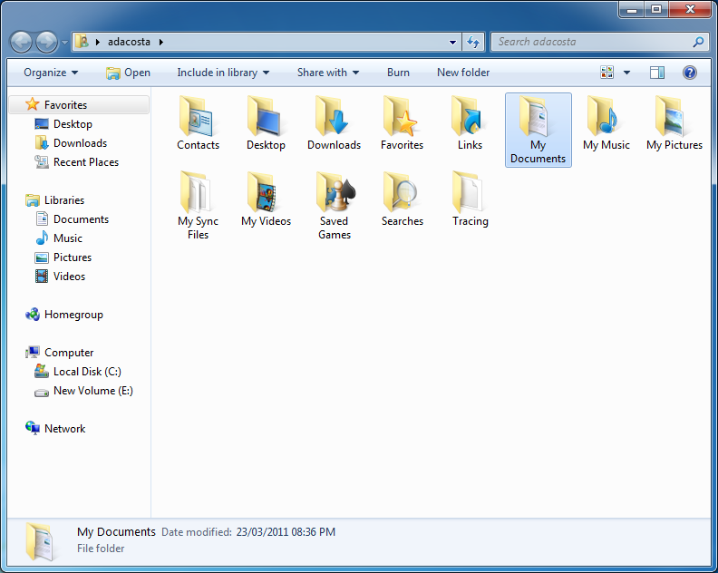 как поделиться папкой с документами в Windows 7