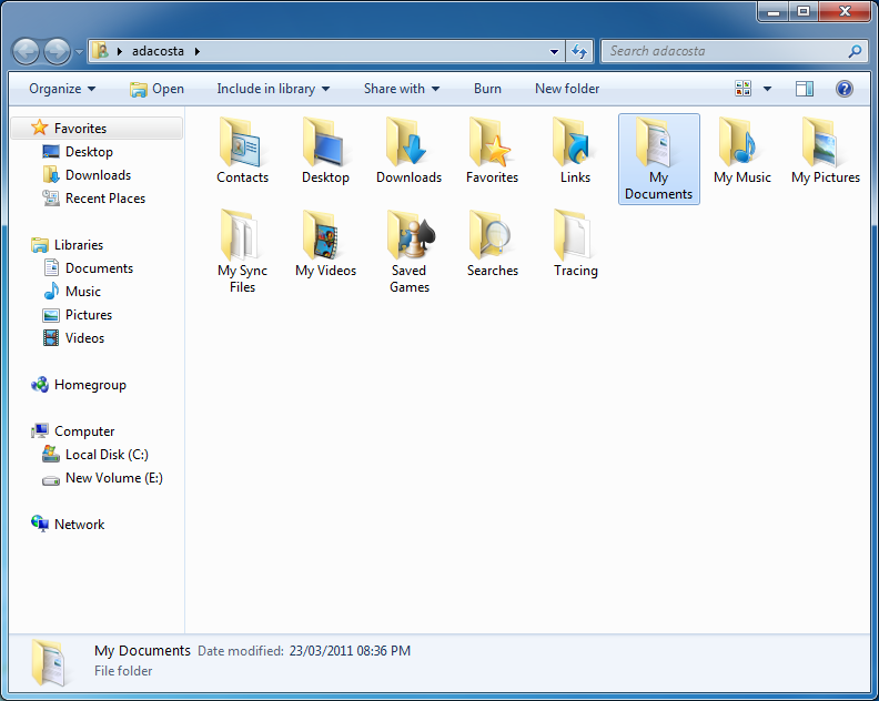 change default documents folder windows 10