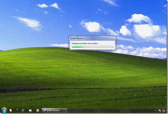 Windows System Restore prompt
