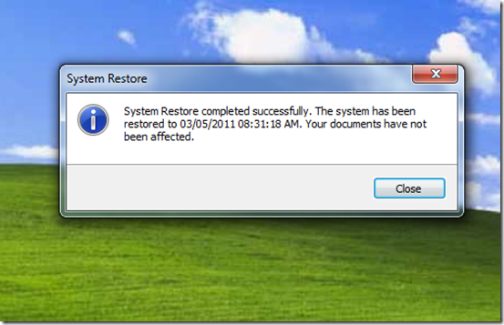 System Restore Complete