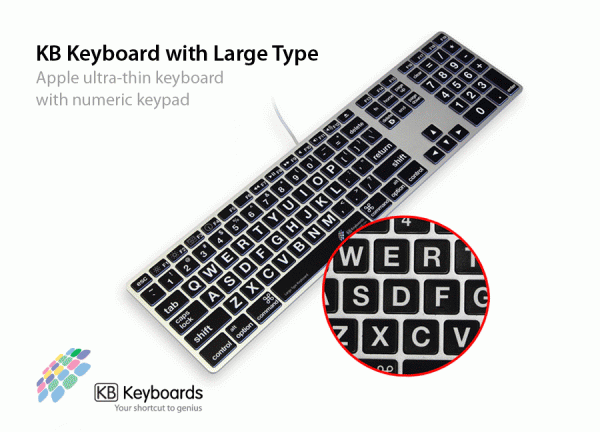 large type apple keyboard