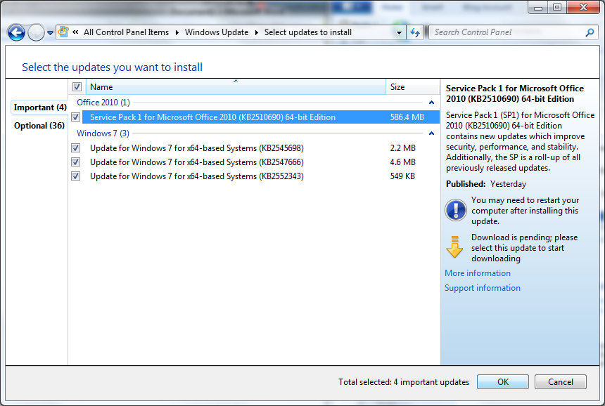 windows service pack 1 64 bit