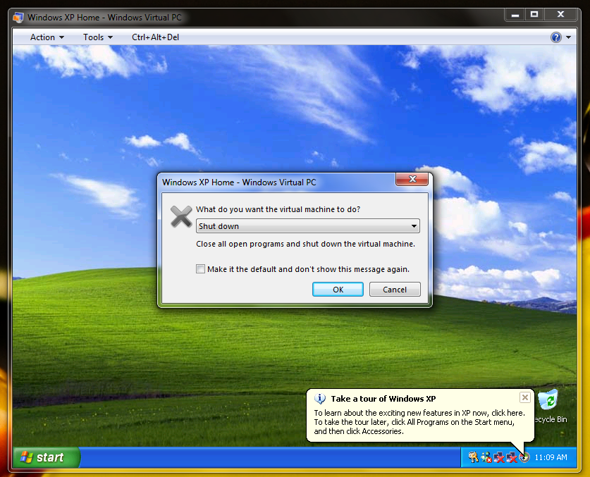 Установить виртуальную windows xp