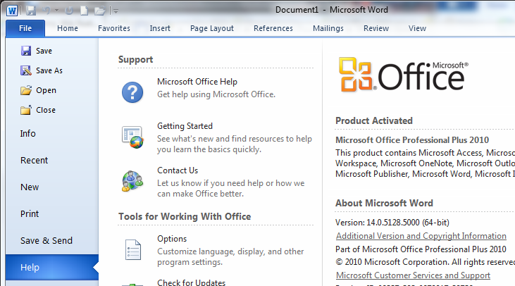 Microsoft Word 2010, Download Word 2010