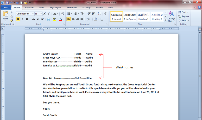 How to Create a Mail Merge Document Using Microsoft Word