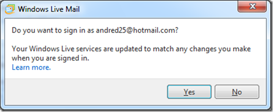 Send or receive emails from other accounts using Hotmail Windows Live