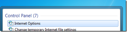 Internet Options