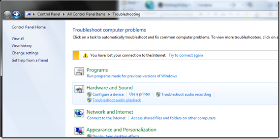 Windows troubleshooters