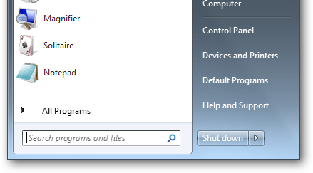 Windows 7 Start Menu