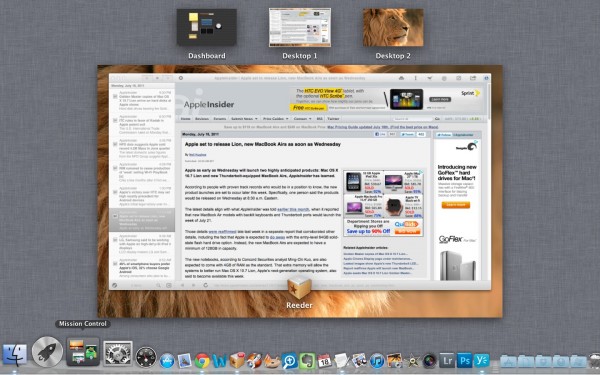 OS X Lion Mission Control Screenshot