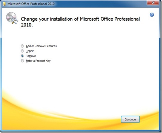 reinstall Office