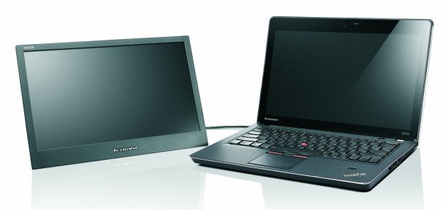 Lenovo ThinkVision LT1421W portable monitor attached to a ThinkPad