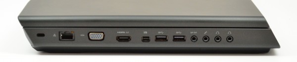 Alienware M17x left ports