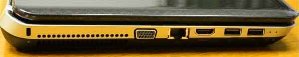 HP DV4T Left Side