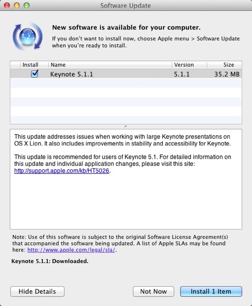 keynote update