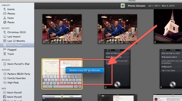 iPhoto Updated to allow photo stream deletions