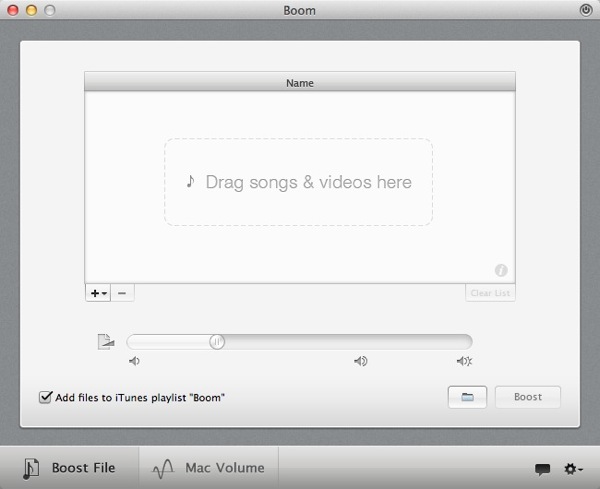 Boom file volume boosting increases volume of audio files