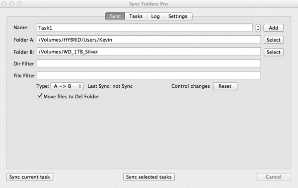 sync folders on mac