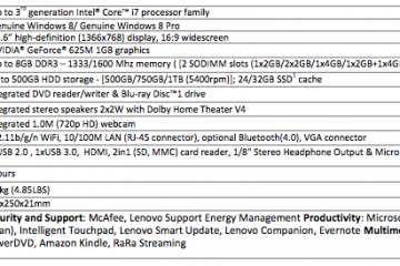 IdeaPad U510 Specs