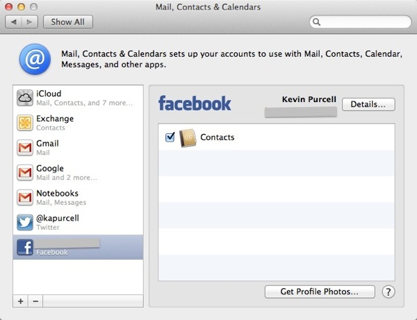 Osx fb accounts