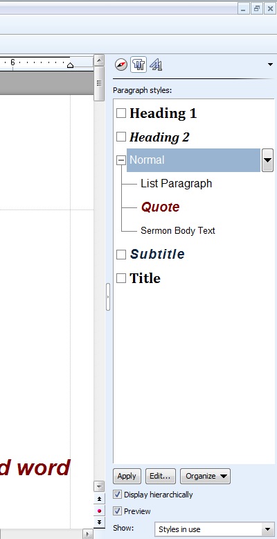 sidebar in softmaker textmaker 2012