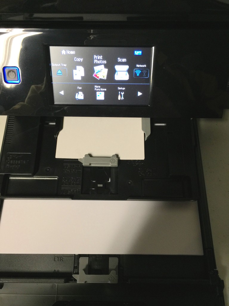 touch screen controls on epson xp820