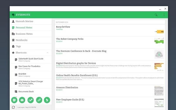 evernote for ChromeOS