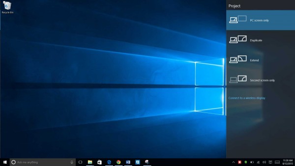 presentation mode windows 10 shortcut