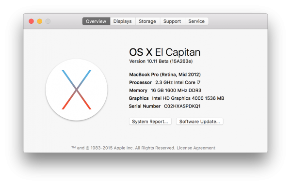 mac os x el capitan installer