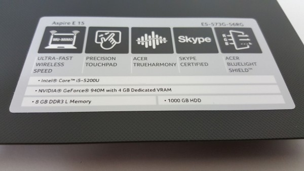 acer e15 specs