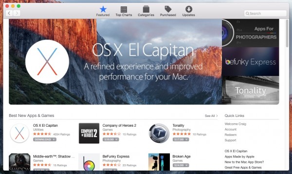 install os x el capitan windows